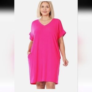 Zenana Hot Pink Women's Dress
